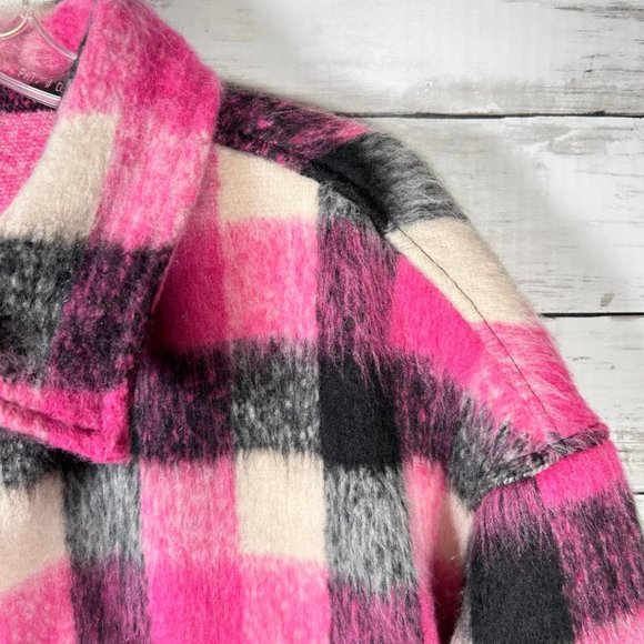 Vigoss Plaid Crop Shacket (M) - Picture 4 of 6